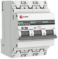 Выключатель автоматический EKF PROxima ВА47-63 3п 40А D 6кА картинка